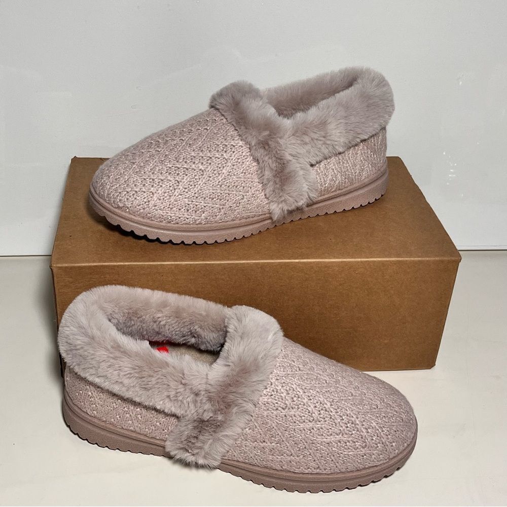 Skechers Cozy Lite Sweet Walk Sparkle Knit Slippers